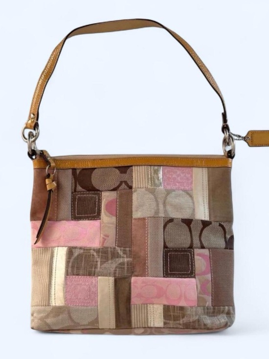 Coach Handbags - 2000s Coach Patchwork Signature Patchwork Shoulder Multi-color Canvas Leather